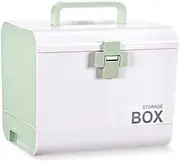 Medicine First Aid Kit Emergency Drug Home Medical Storage Plastic Dustproof Box (Green)