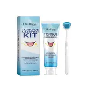 unbrand Tongue Cleaner Gel Tongue Gel Tongue Cleaner Set, Tongue Cleaning Gel Tongue Scraper Set, Reduce Bad Breath Fresh Breath for Tongue Cleanin...