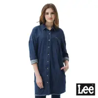 在飛比找蝦皮商城優惠-Lee 牛仔襯衫寬長版設計 女 藍 Modern 16031