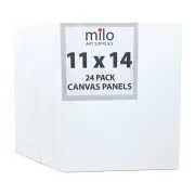 milo Canvas Panel Boards for Painting | 11x14 inches | 24 Pack