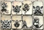 goth fairies junk journal gothic dark fairy junk journal card toppers set of 8
