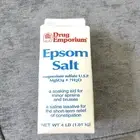 Drug Emporium Epsom Salt 4 lb Carton Magnesium Sulfate Soaking Aid Vintage