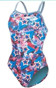 Dolfin Uglies Liberty One-Piece Swimsuit Red/White/Blue Size 28 NWT