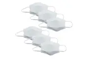 6x Tigerplast Fabric Face Mask Washable Reusable Mask Protect Cover - White
