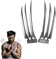 Superhero Claws, Wolverine Claws with Plastic Handles for Adults, Wolf Claws for Halloween Cosplay Props One Pair Silver