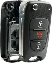 fits 2012-2014 Kia Rio / 2010-2013 Kia Soul Flip Key Fob Remote Case Shell (NYOSEKSAM11ATX)