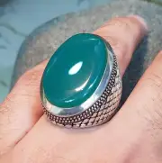 Haqeeq, Real Aqeeq Ring, Agate Stone, Green Agate Ring, New Akik Ring, Silver925
