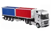 TOUCANRC Unpainted 2*20ft Container Semi Trailer 1/14 for Tamiya Tractor Lorry