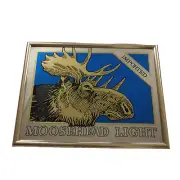 NOS Vintage 1991 Moosehead Light Beer Mirror Sign 13x17 Molson Budweiser Coors