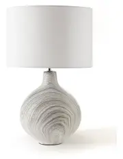 [Sherwood Home] Lighting Textured Concrete Bedside Table Lamp in Grey