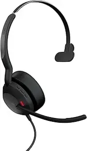 Jabra Evolve2 50 Wired Mono Headset - Active Noise Cancelling - Teams Cert USB A - On Ear Headphones with Noise Cancelling Boom Mic - ClearVoice for Crystal Clear Calls + Powerful Music + Air Comfort