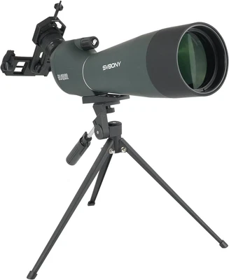 SVBONY SV28 20-60X80 Spotting Scopes with Tripod and Phone Adapter, Angled HD, L