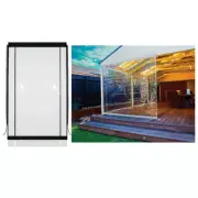 Bistro Blinds 120 x 240cm Clear Heavy Duty PVC Cafe Style Outdoor Patio Blind