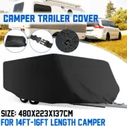 Camper Trailer Cover Protector Waterproof Sunproof Anti UV Fit For 8FT - 16FT AU