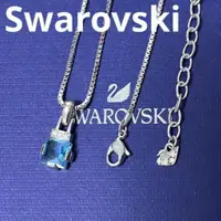 在飛比找蝦皮購物優惠-SWAROVSKI 施華洛世奇 項鍊 鏈子 藍色 squar