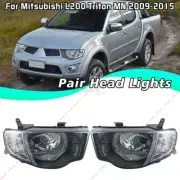 Headlights Pair LH+RH For Mitsubishi Triton UTE MN Head Lamps 2009~2015 GL GLX