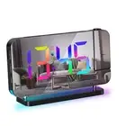 J Projection Alarm Clock For Bedroom 7-inch RGB Colorful LED Digital Clock W 2