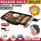George Foreman Electric Cooking Grill Pan Hot Plate with Drip Tray Spatula Carav