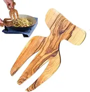 Salad Hands Wooden,Wooden Salad Serving Tongs for Serving - Small Creative Food Mixing Tools Ergonomic Handmade Kitchen Gadgets for Buffets Weddings Birthday