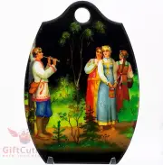 Wooden cheese cutting board Souvenir Russian Folk village peasant handmade