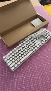 YSCP Typewriter Style Mechanical Gaming RGB LED Backlit Wired Keyboard Retro