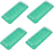 OFFSCH 4pcs Plastic Seedling Trays Starter Planting Boxes for Vegetable Garden Reusable Germination Trays Greenhouse Lid