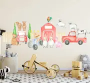 Farm Animal Wall Decals Australian Design Hand Painted Peel & Stick, Removable Wall Decal. Nursery, Kids Playroom, Kids Teens Bedroom