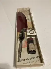 Francesco Rubitano NYPL Red Feather Pen Set With Ink