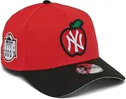 New Era NY New York Yankees 9FORTY Cooperstown Yankee Stadium (1923-2008) Patch Snapback Cap, Adjustable Hat Red Black, Red Black, One Size