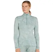 Icebreaker Women's Merino 260 Vertex Half Zip Frozen Forms - Moss