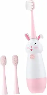 Gatuida Vibration Electric Toothbrush Boys and Girls Friendly Soft Bristles 3 Replacement Heads 1 Set