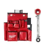 Milwaukee Lineman's Compact Aerial Tool Apron W/ (1) Linemans Wrench (2-Piece)