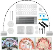 83Pcs Balloon Arch Kit,Balloon Arch Frame with Base,Adjustable 10FT Wide & 9FT
