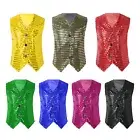 iiniim Kids Glitter Sequins Vest Waistcoat Hip-Hop Jazz Dance Choir Performance