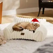 Bedsure Cute Cat Couch for Pets - Fluffy Cat Sofa with Premium Soft Corduroy ...