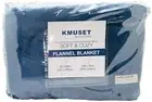 KMUSET Fleece Queen Size Lightweight Super Soft Cozy Luxury Bed Blanket Navy Blu