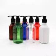 "Empty 200ml PET Bottles with White or Orange Lotion Pump for Liquids"