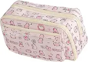 Student Pencil Case, Capybara Zipper Bag, Cartoon Pencil Bag, High School Organizer, Middle School Supplies, College Pencil Case, Storage Pencil Bag, Student Stationery Case, Pink, Refer to