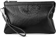 [JANeGWXRUuW] Men's Handbag Business Clutch Envelope Bag Pu Leather Wallet Bag for Travel, Home, Camping