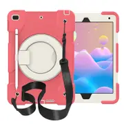 iPad Case For iPad 10.2 with 360��Swivel Stand-Begonia Red