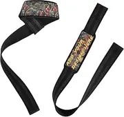 custom Plant Fig Red Black Weight Lifting Straps 26" Anti Slip Customizable Deadlift Wrist Straps for Weightlifting, Bodybuilding, Powerlifting, Strength Training munequeras deportivas