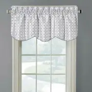 Mirabel Scalloped Decorative Rope Embroidered Lined Valance 52"Wx17"L (Single)