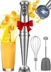 1000W Immersion Blender with 12 Speed, Whisk and Frother, Non-BPA