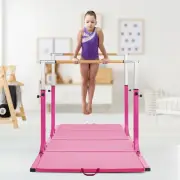 Costway Double Gymnastics Horizontal Bar with Adjustable Width and 11-Level H...