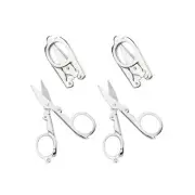 Folding Scissors Small 4 Pcs - Fold Up Travel Scissors with Stainless Steel -...