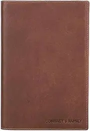 domoi Retro Leather Book Cover Sleeve Protector with Pen Holder Business Notepad Notebook Book Case Office School Supplies Easy to Use Brown A5