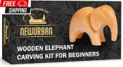 Wood Carving Kit for Beginners - Whittling Kit with Elephant - Linden Woodworkin