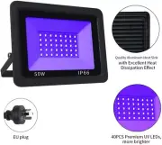 High Power Spotlight UV Light Led Blacklight Ultraviolet Floodlight Party Garden