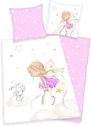 Children's Reversible Bed Linen, Small Fairy, 135 x 200 cm + 80 x 80 cm, 100% Cotton