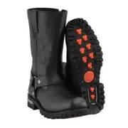 Milwaukee Leather Men's 11-Inch Square Toe Motorcycle Harness Boot, Black
